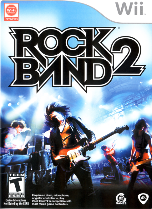 Rock Band 2 box art for Wii