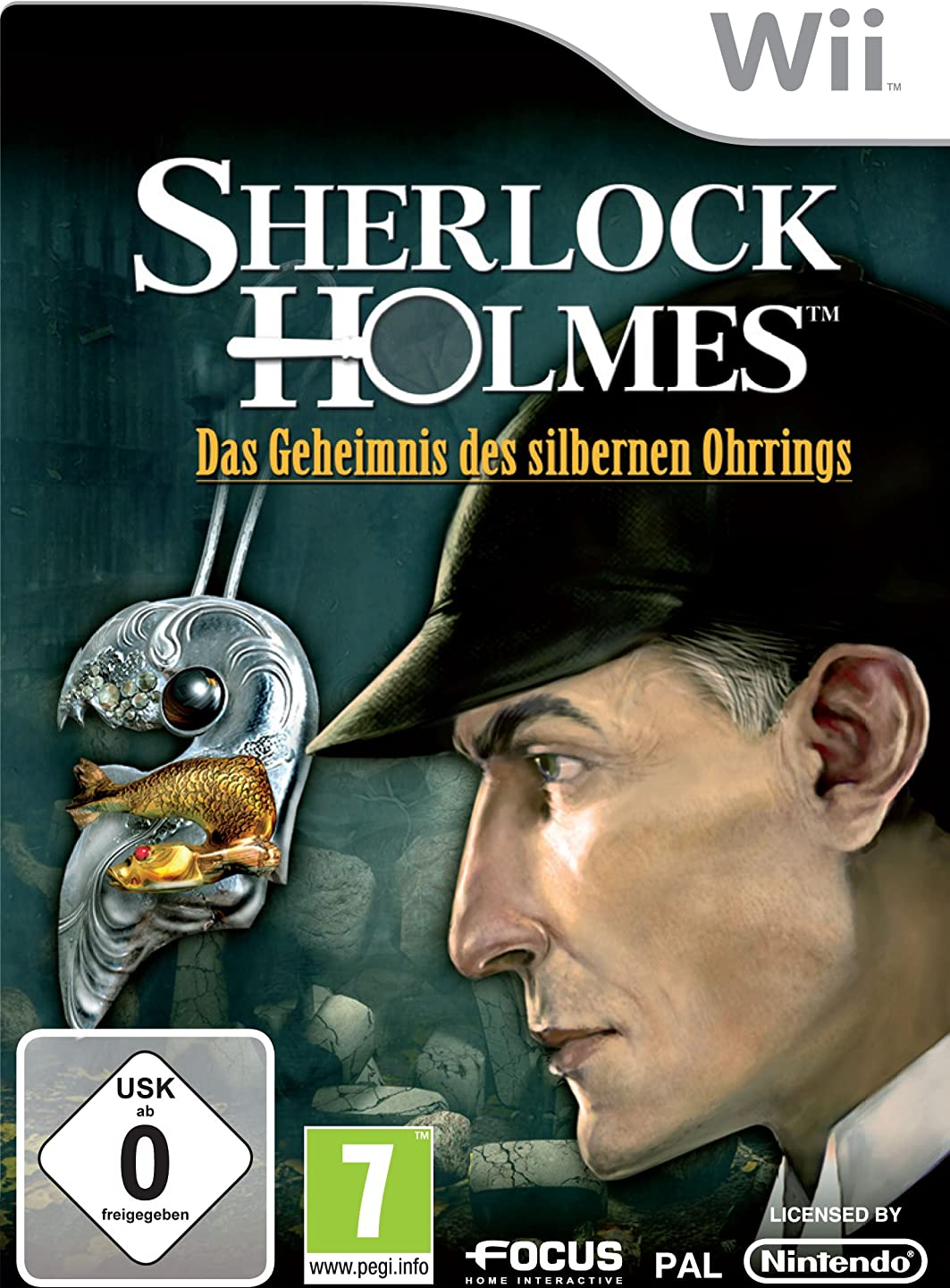 Sherlock Holmes: The Silver Earring box art for Wii