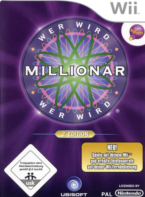 Who Wants to Be a Millionaire 2nd Edition box art for Wii