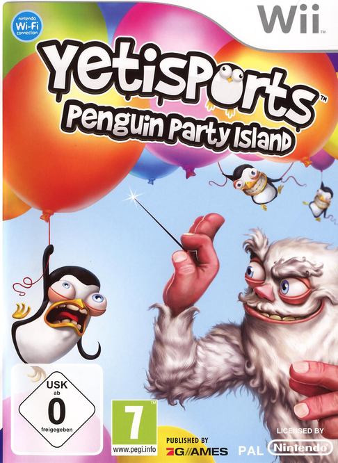 Yetisports Penguin Party Island box art for Wii