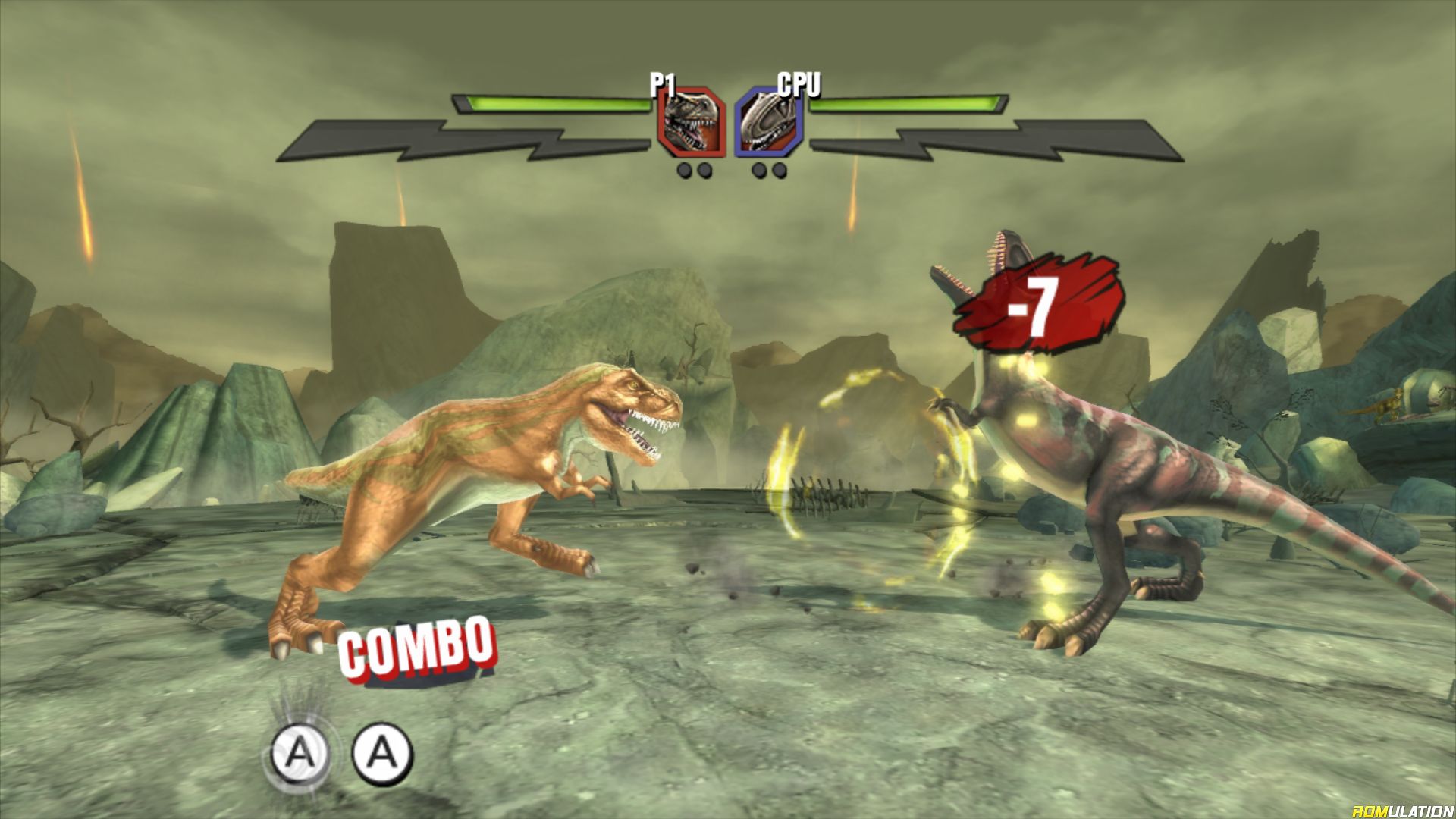 Battle of Giants: Dinosaurs Strike screenshot 3 for Wii