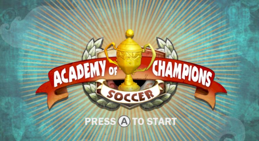 Academy of Champions: Football title screen for Wii