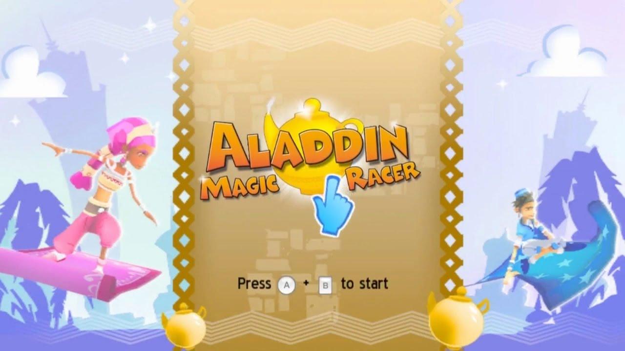 Aladdin Magic Racer title screen for Wii