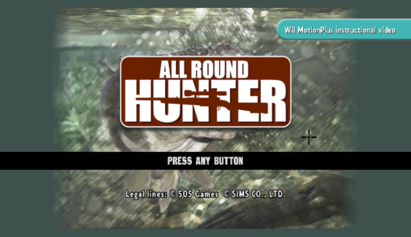 All Round Hunter title screen for Wii