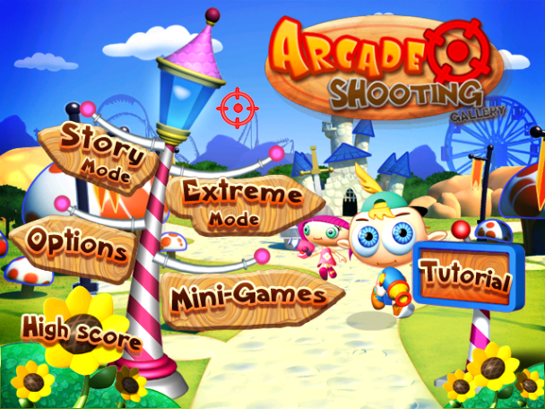 Arcade Shooting Gallery title screen for Wii