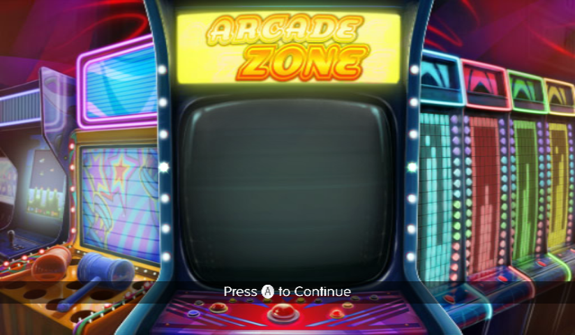 Arcade Zone title screen for Wii