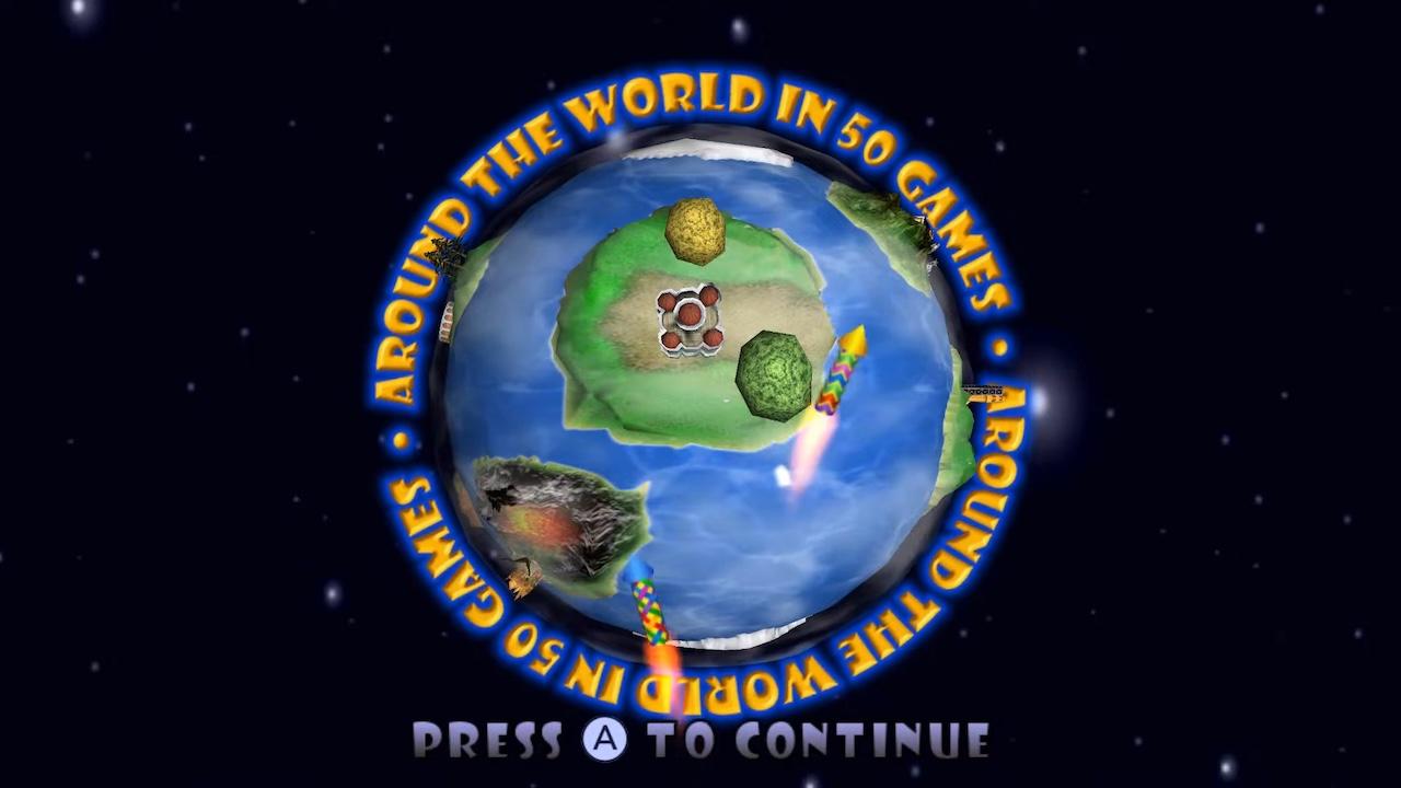 Around the World In 50 Games title screen for Wii