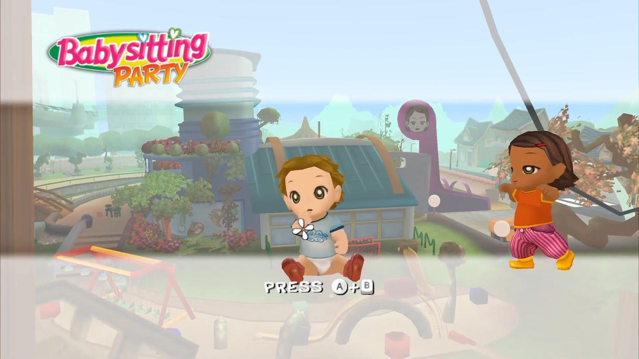 Babysitting Party title screen for Wii