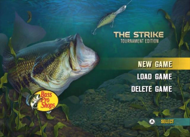 Bass Pro Shops: The Strike: Tournament Edition title screen for Wii