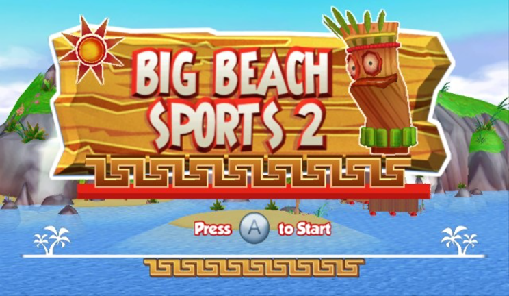Big Beach Sports 2 title screen for Wii