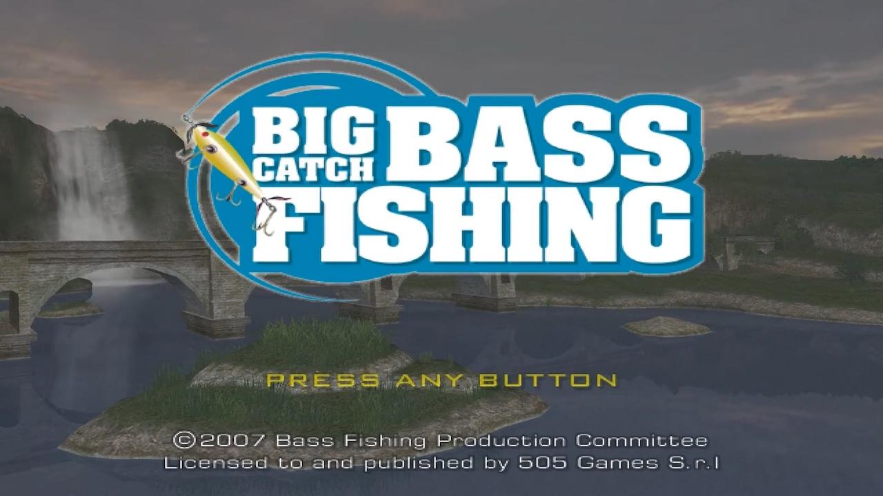 Big Catch Bass Fishing title screen for Wii