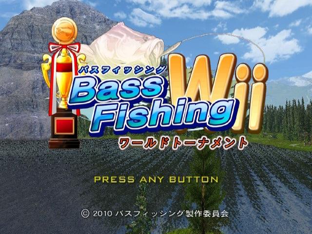 Big Catch Bass Fishing 2 title screen for Wii