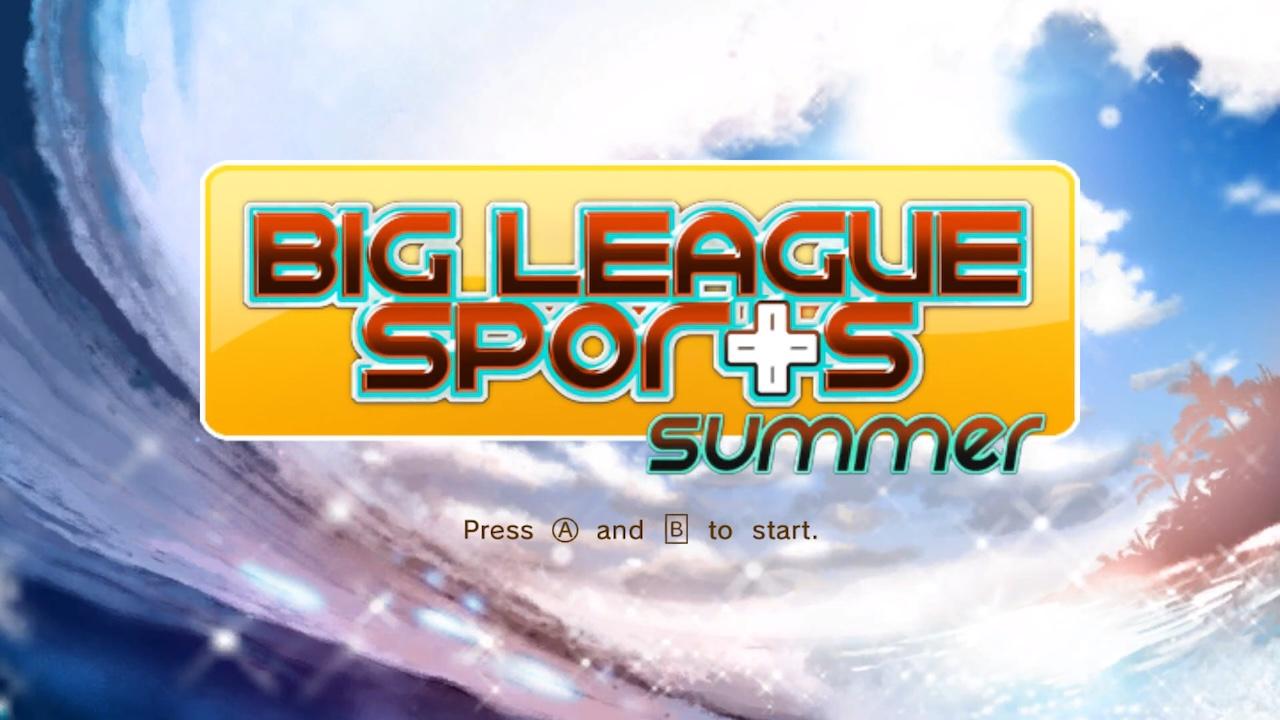Big League Sports: Summer title screen for Wii