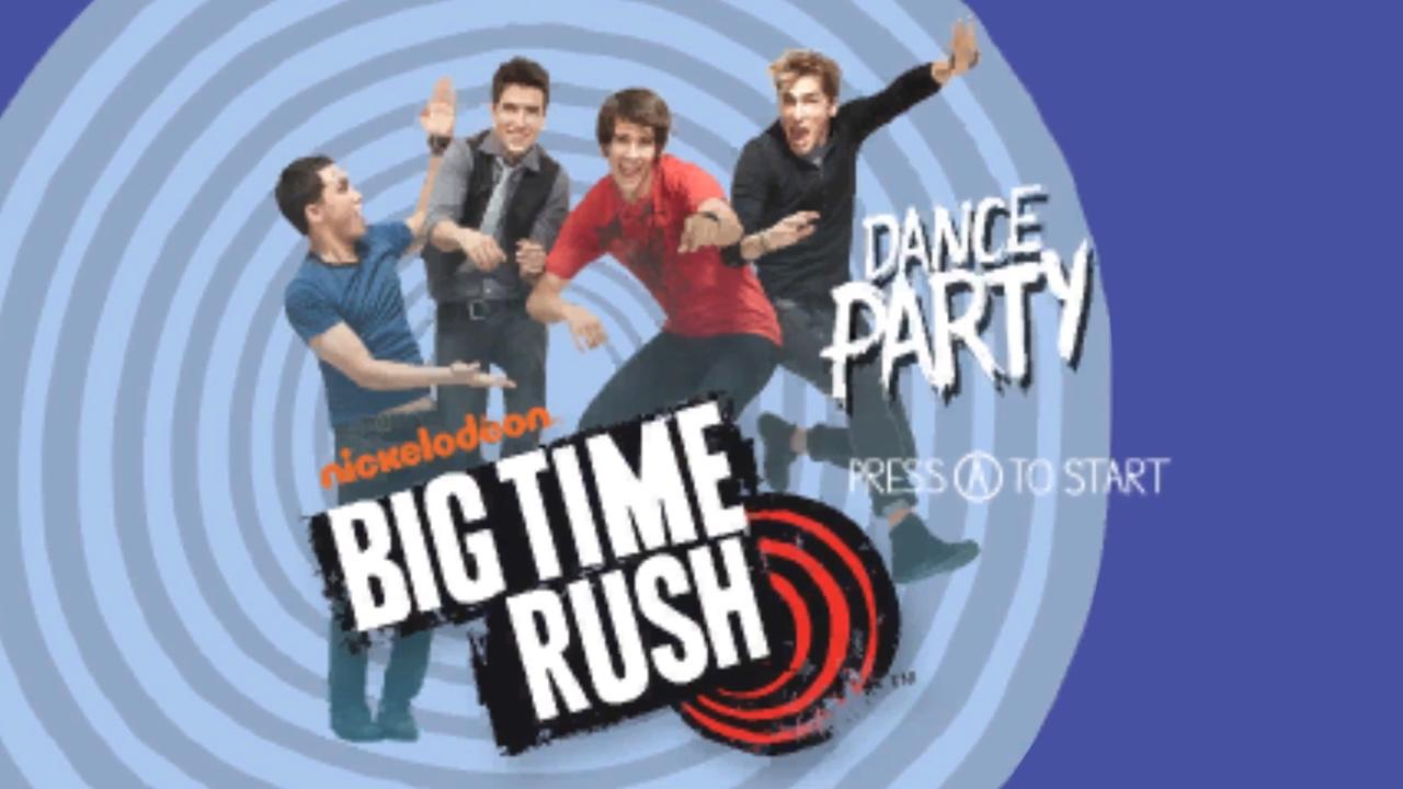 Big Time Rush: Dance Party title screen for Wii