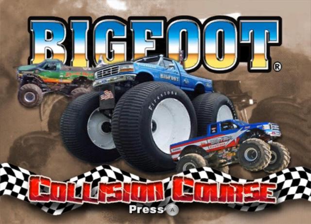 Bigfoot Collision Course title screen for Wii