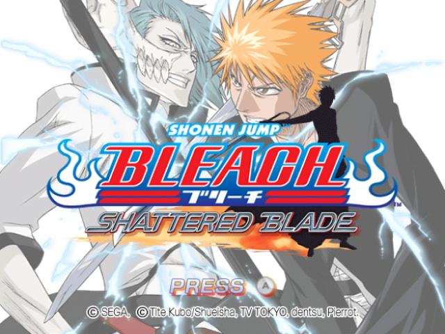 Bleach Shattered Blade title screen for Wii