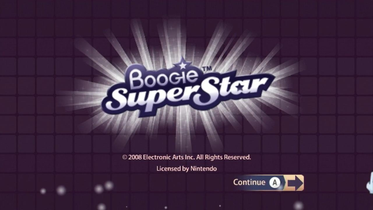 Boogie Superstar title screen for Wii