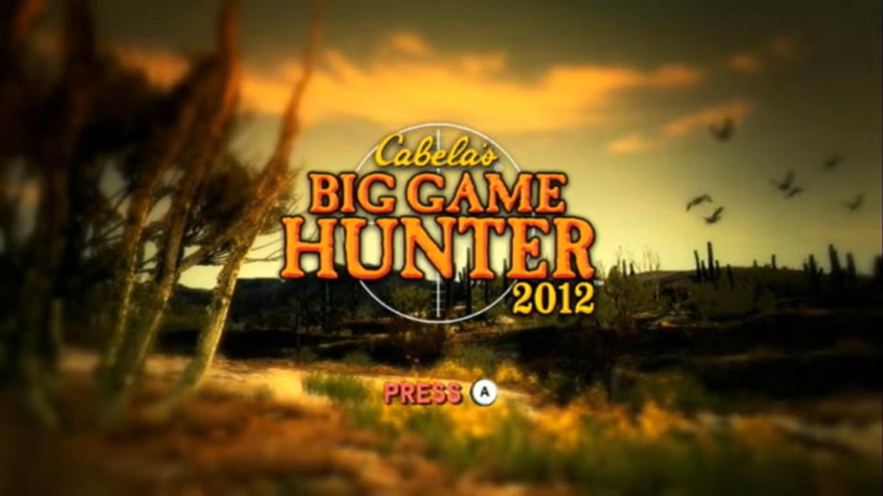 Cabela's Big Game Hunter 2012 title screen for Wii