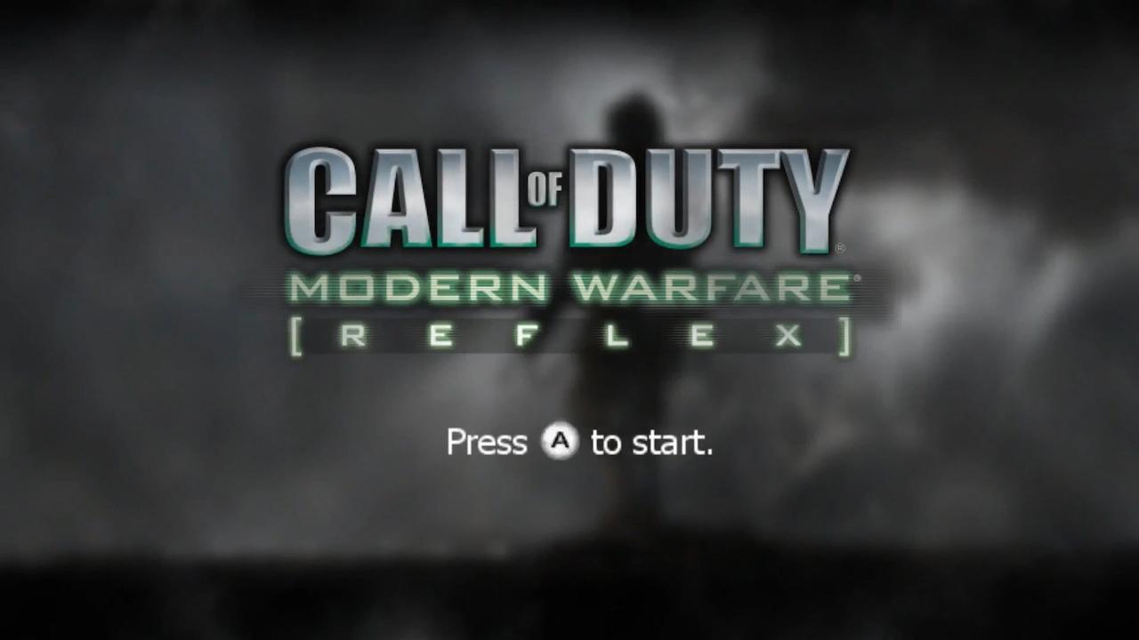 Call of Duty: Modern Warfare Reflex Edition title screen for Wii