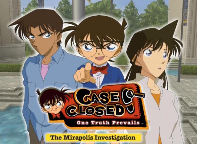 Case Closed: The Mirapolis Investigation title screen for Wii