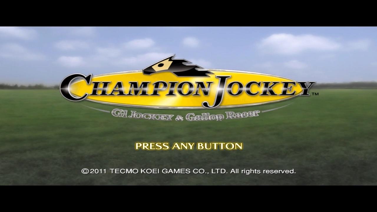 Champion Jockey: G1 Jockey & Gallop Racer title screen for Wii