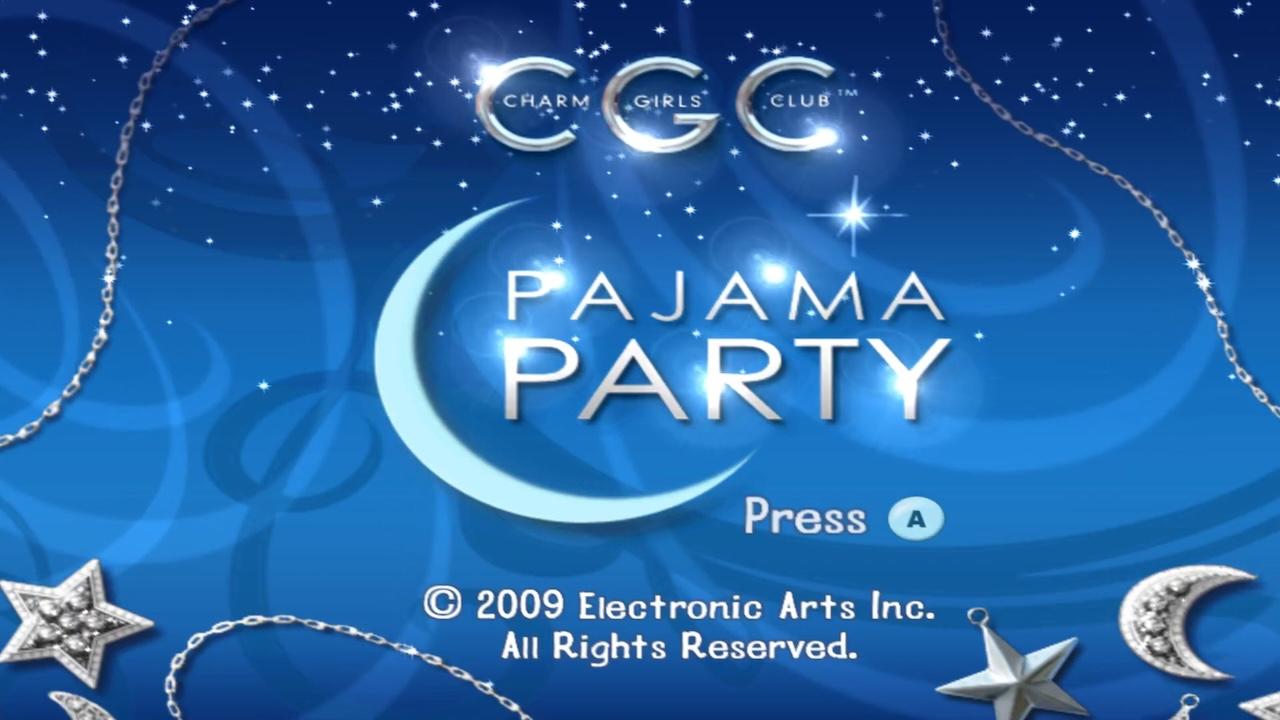 Charm Girls Club: Pajama Party title screen for Wii