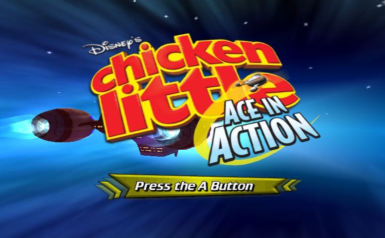 Chicken Little: Ace in Action title screen for Wii