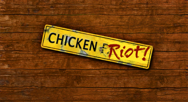 Chicken Riot title screen for Wii