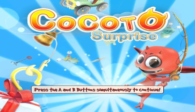 Cocoto Surprise title screen for Wii