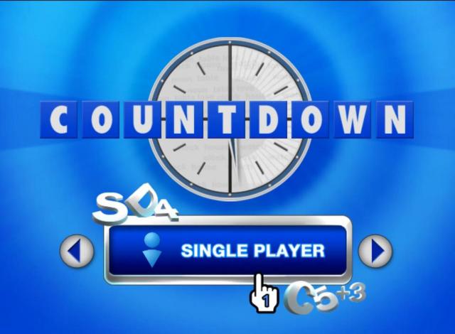 Countdown: The Game title screen for Wii