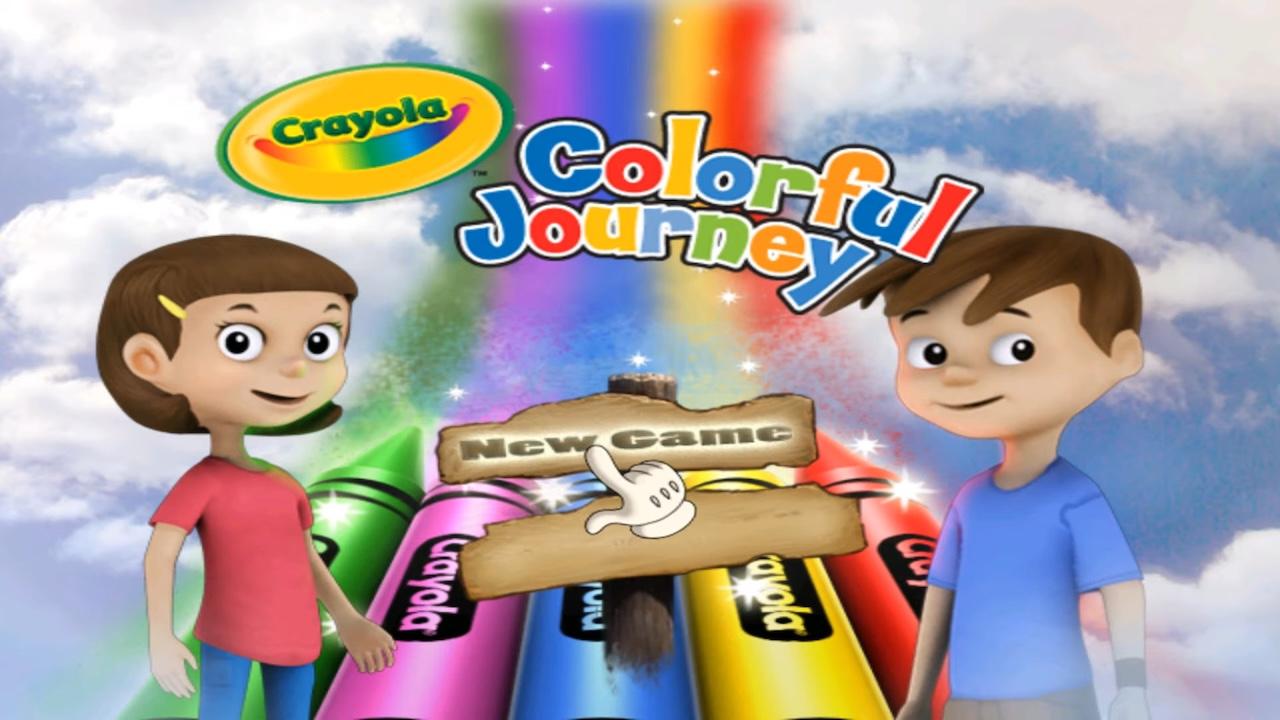 Crayola Colorful Journey title screen for Wii