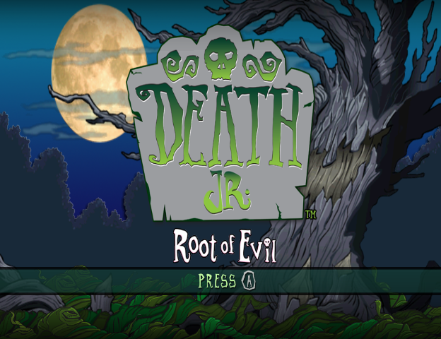 Death Jr Root of Evil title screen for Wii