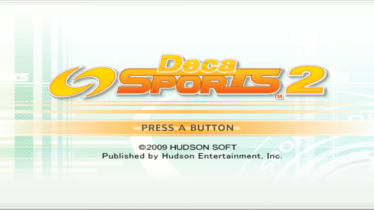 Deca Sports 2 [Not For Resale] title screen for Wii