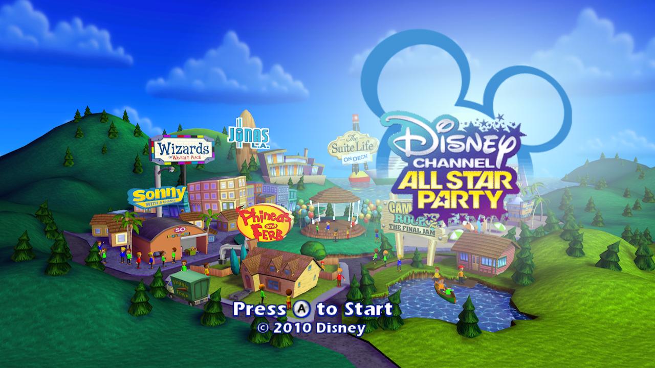 Disney Channel All Star Party title screen for Wii