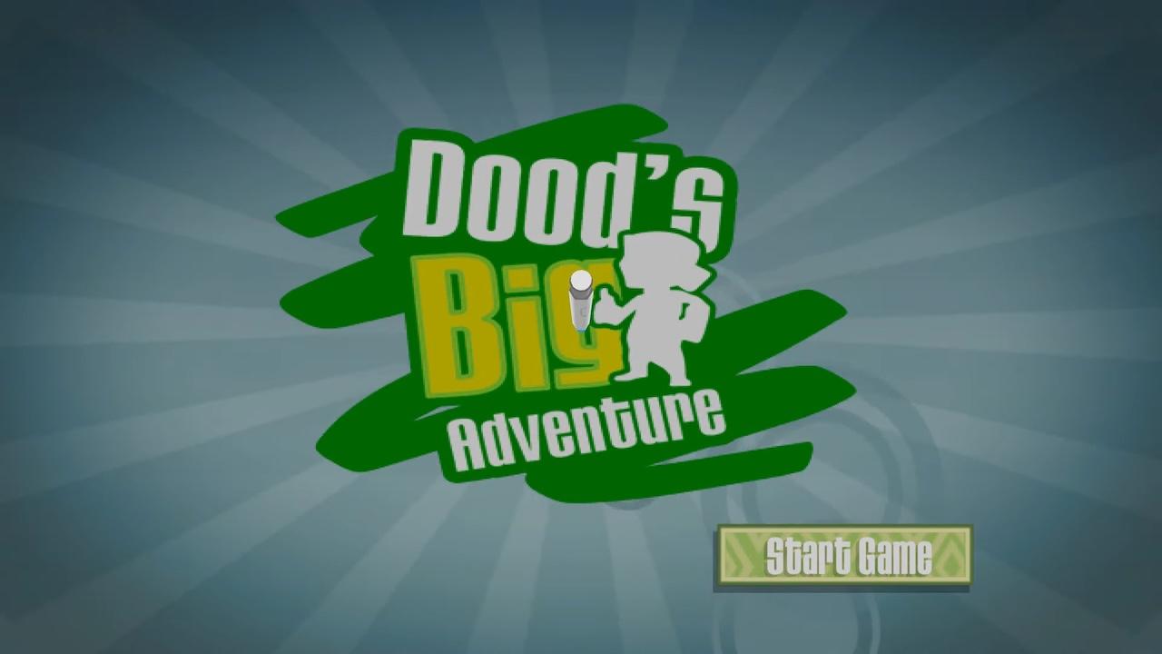 Dood's Big Adventure title screen for Wii