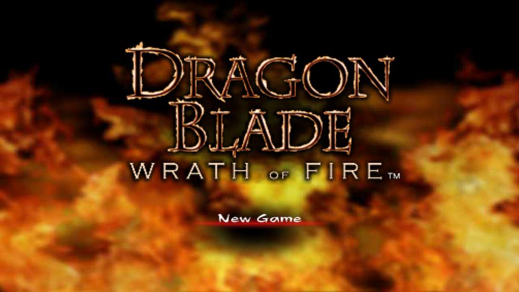 Dragon Blade: Wrath of Fire title screen for Wii