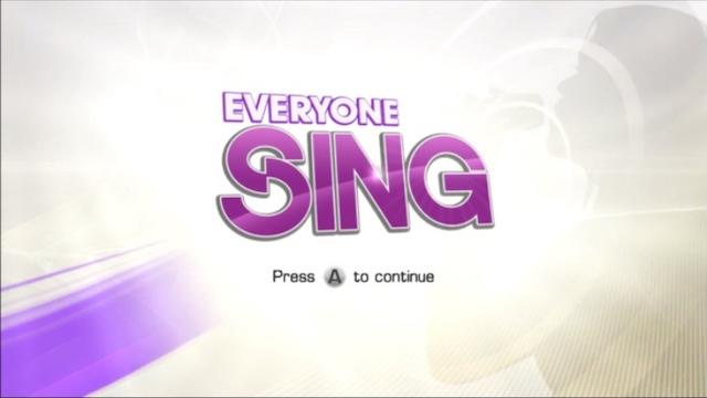 Everyone Sing title screen for Wii