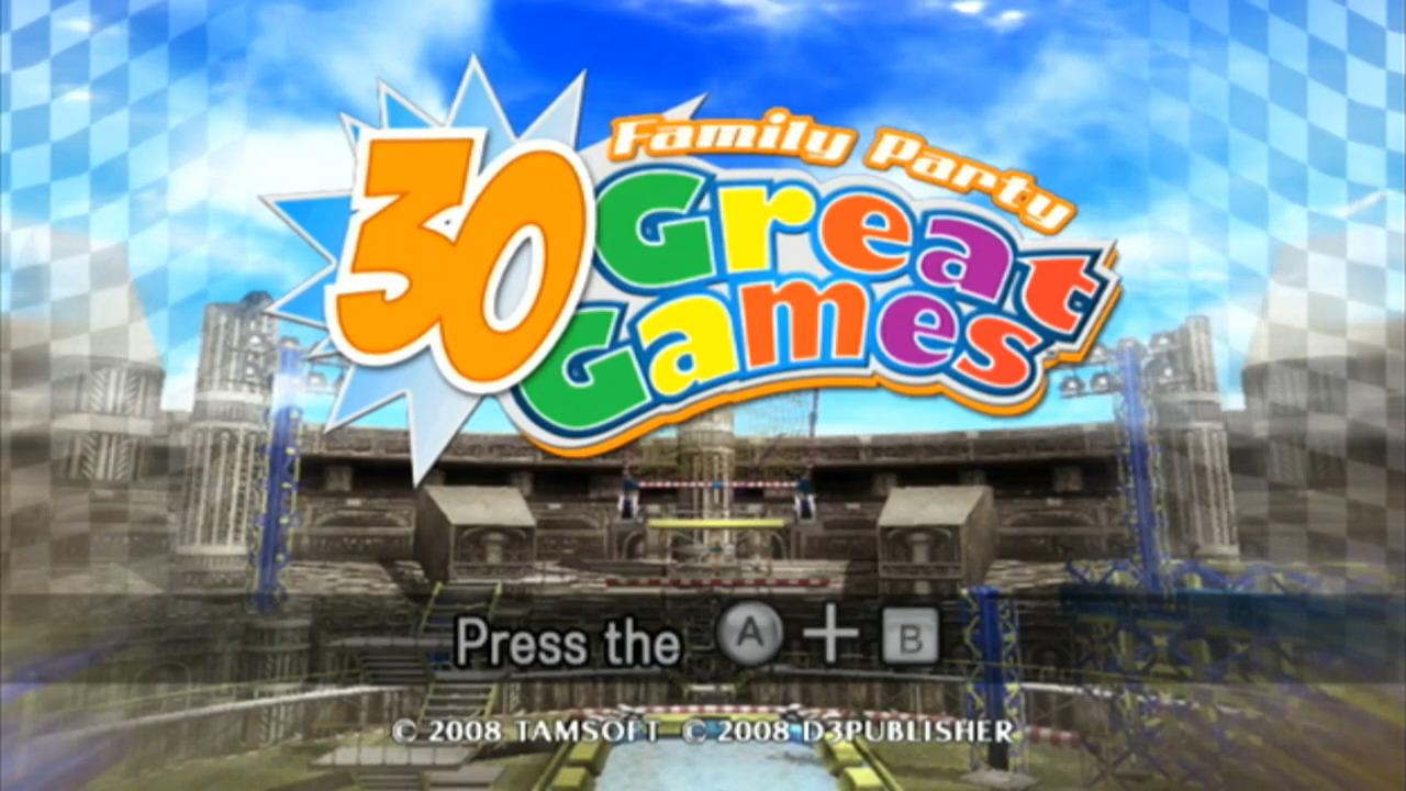 Family Party 30 Great Games title screen for Wii