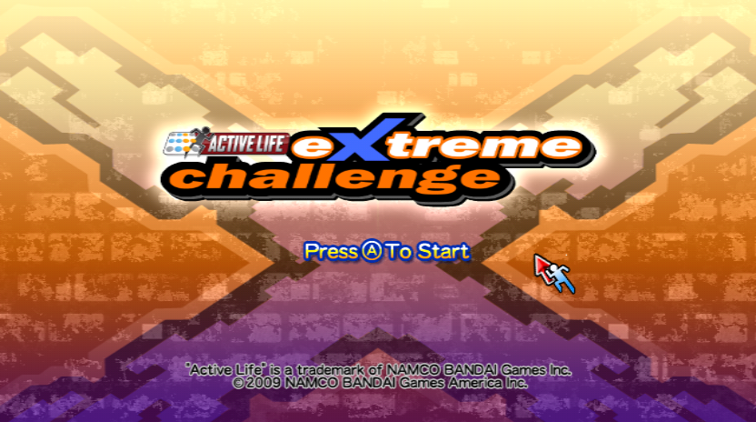 Family Trainer: Extreme Challenge title screen for Wii