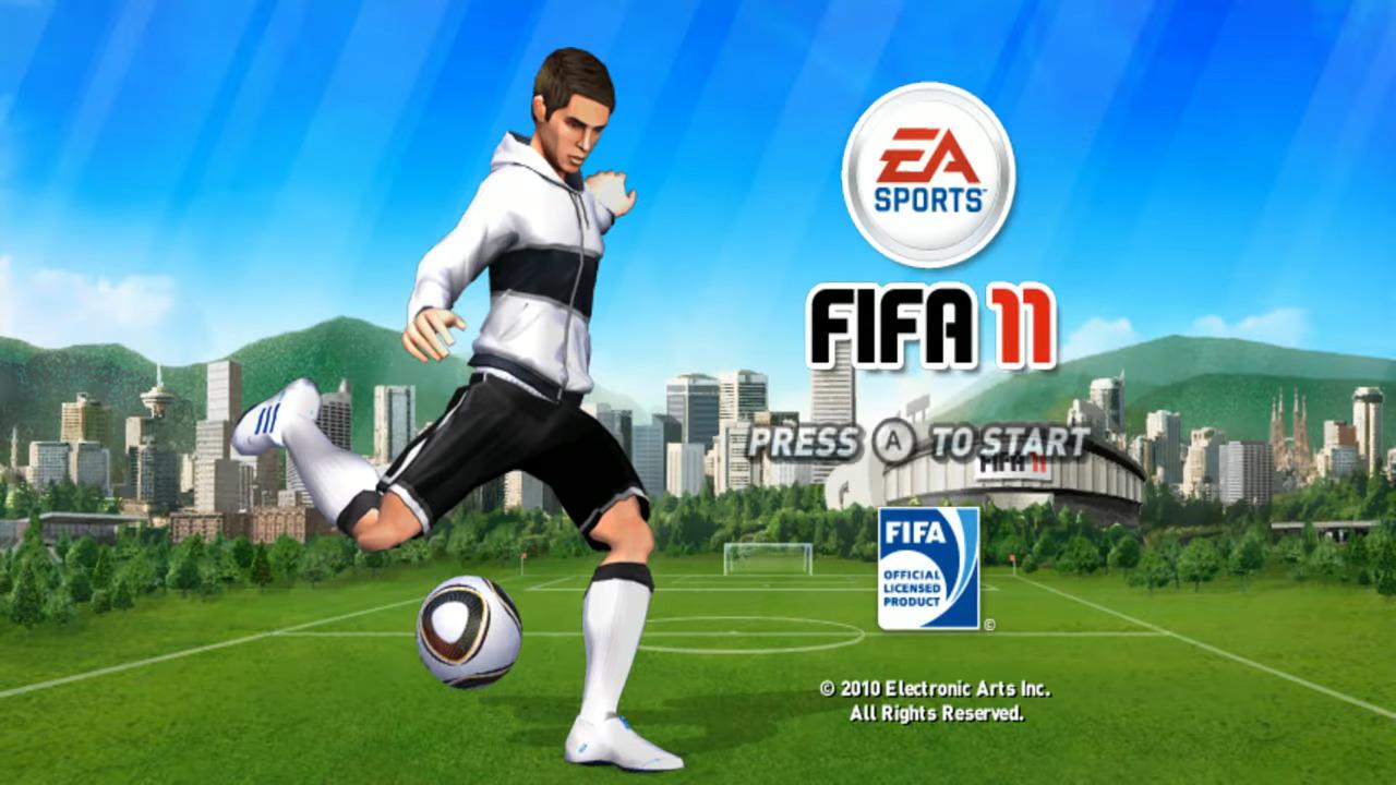 FIFA 11 title screen for Wii