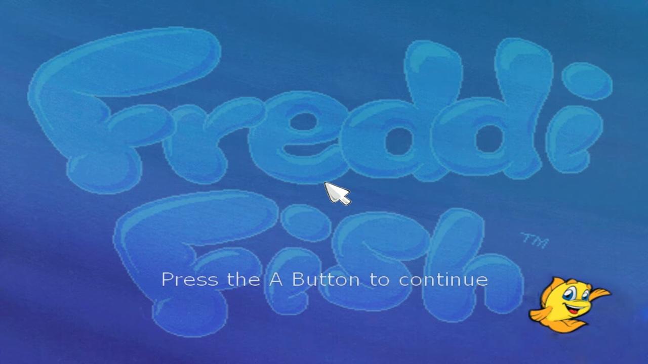 Freddi Fish Kelp Seed Mystery title screen for Wii