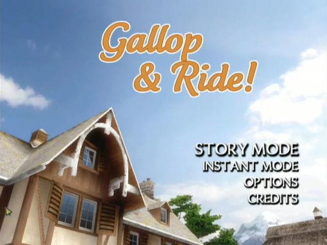 Gallop and Ride title screen for Wii
