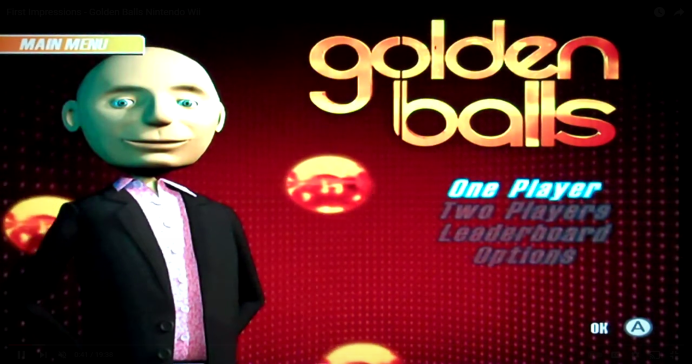 Golden Balls title screen for Wii