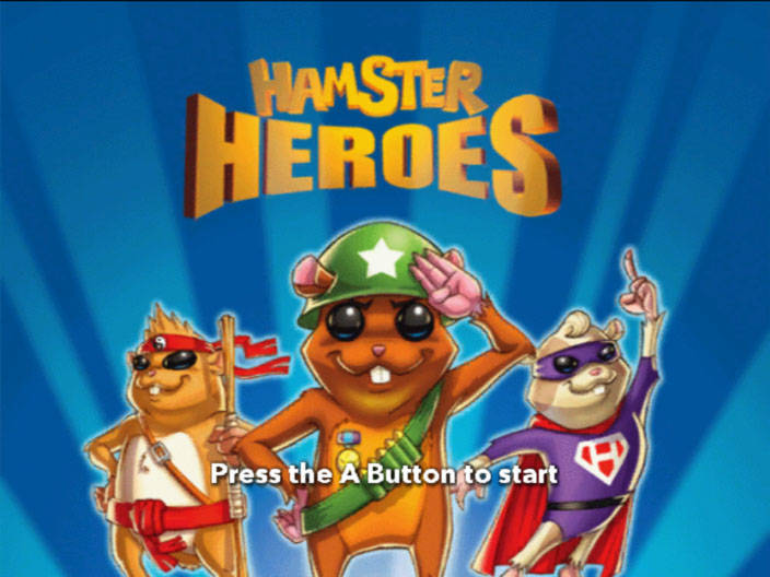 Hamster Heroes title screen for Wii