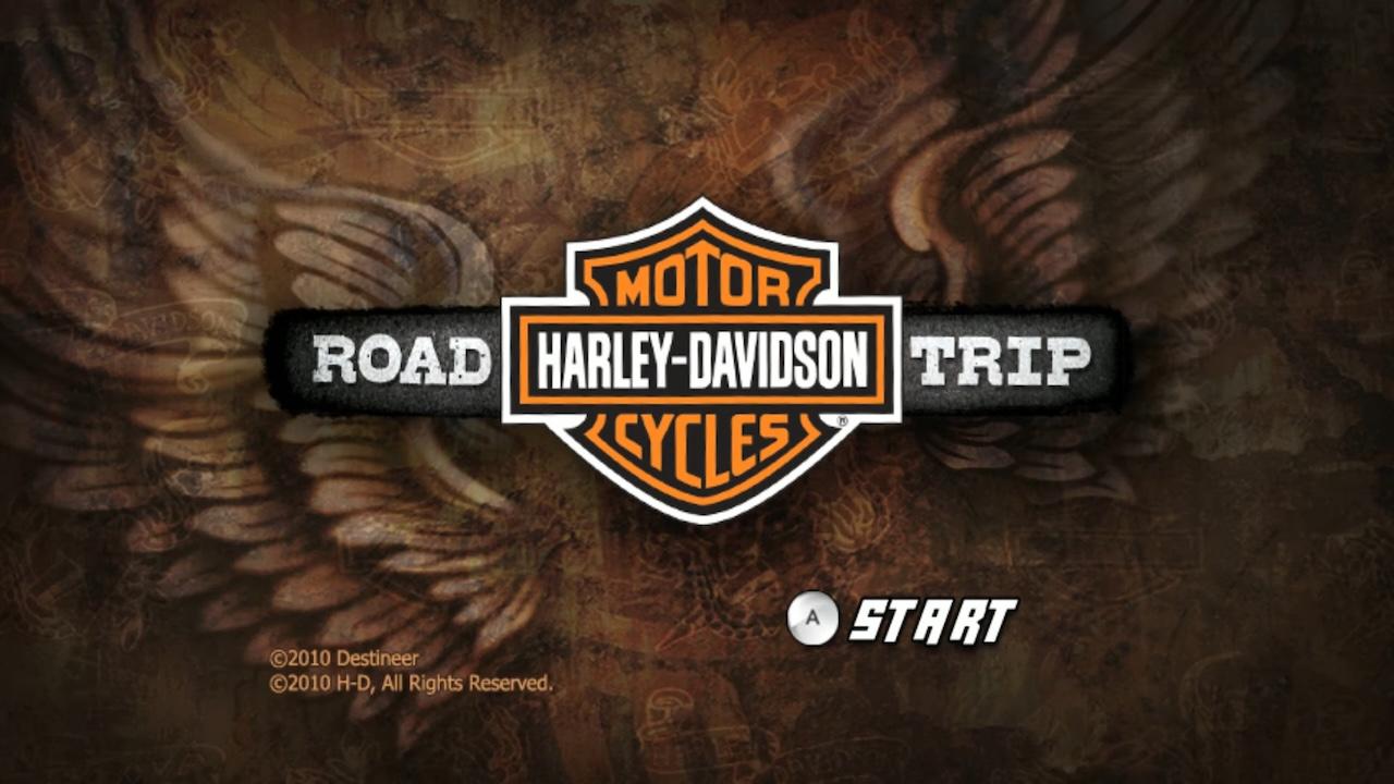Harley-Davidson: Road Trip title screen for Wii