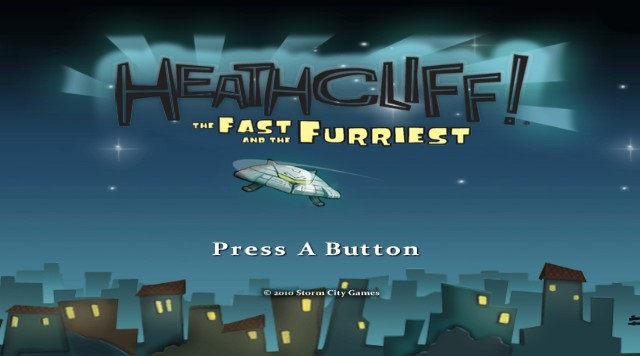 Heathcliff: The Fast and The Furriest title screen for Wii