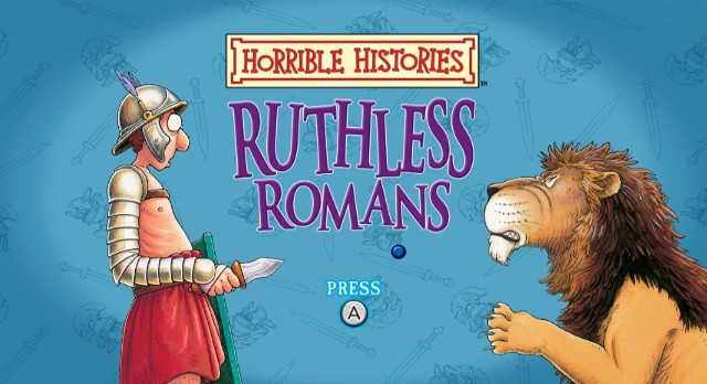 Horrible Histories: Ruthless Romans title screen for Wii
