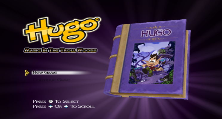 Hugo: Magic In The Trollwoods title screen for Wii