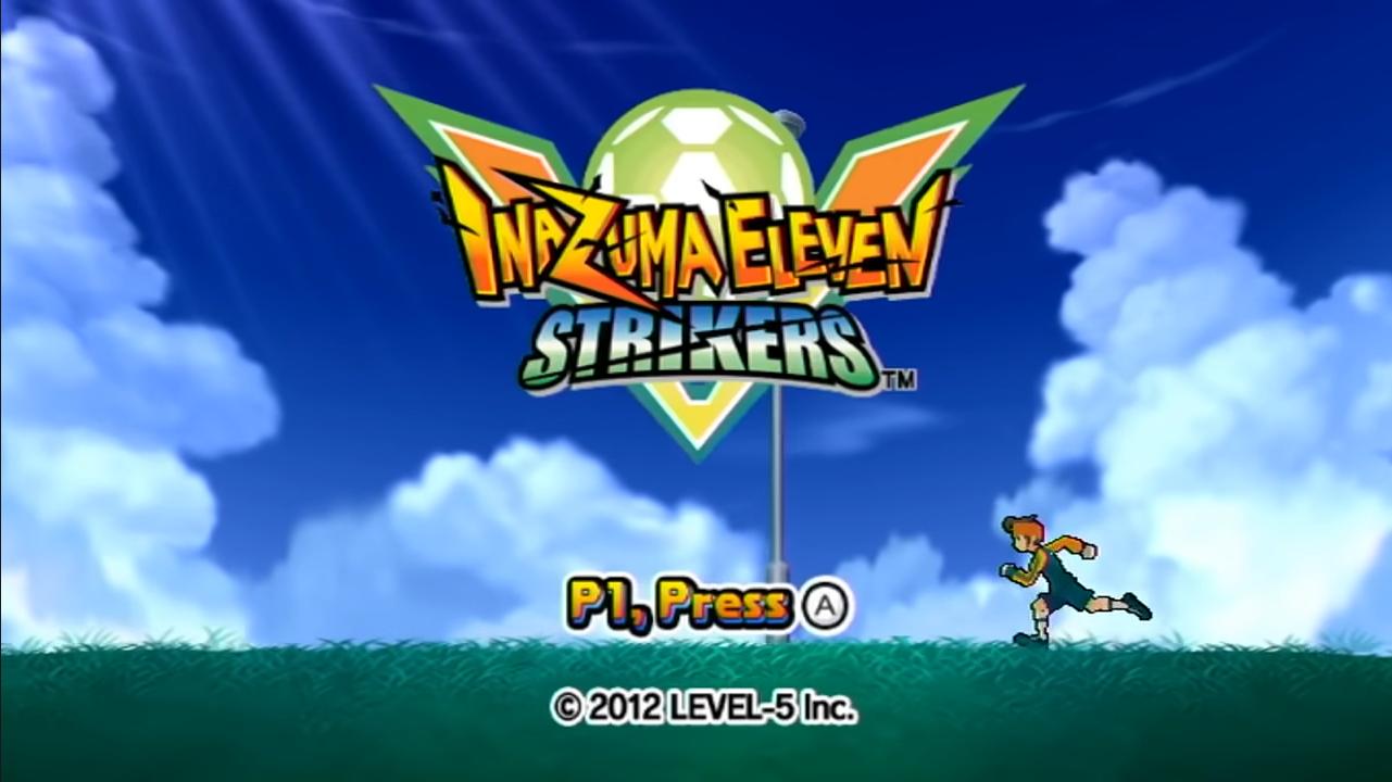 Inazuma Eleven Strikers title screen for Wii