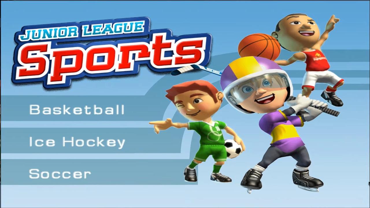 Junior League Sports title screen for Wii